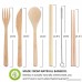 Bonviee Bamboo Cutlery Set Travel Portable Utensil Set Reusable with Case Knife Fork Spoon Chopsticks Straw and Cleaning Brush (7 Piece) Wooden Flatware Set Eco-Friendly for Outdoor Camping - B07F81RK57